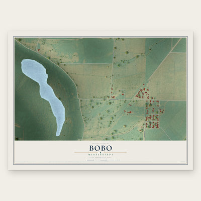 Bobo, Mississippi map print, the full design