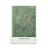 Map of Booneville, Mississippi, 12 x 18 inch unframed archival matte print