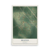 Map of Braxton, Mississippi, 12 x 18 inch unframed archival matte print