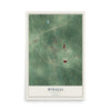 Map of Byhalia, Mississippi, 12 x 18 inch unframed archival matte print