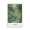 Map of Chunky, Mississippi, 12 x 18 inch unframed archival matte print