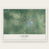 Cleary, Mississippi map print, the full design