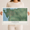 Map of Coldwater, Mississippi, 12 x 18 inch unframed archival matte print