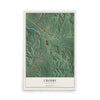 Map of Crosby, Mississippi, 12 x 18 inch unframed archival matte print