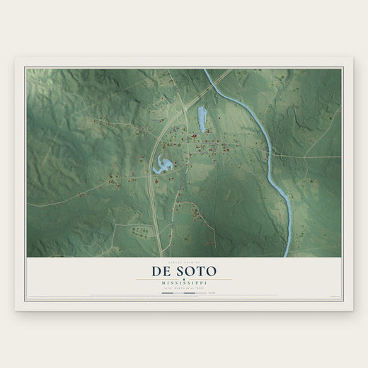 De Soto, Mississippi map print, the full design