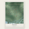DeLisle, Mississippi map print, the full design