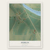 Dublin, Mississippi map print, the full design