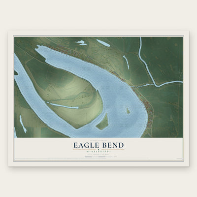 Eagle Bend, Mississippi map print, the full design