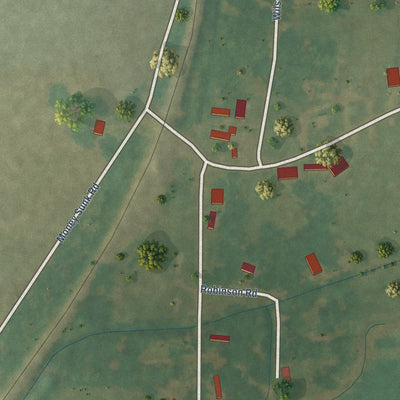 Close-up of the map of Eden, Mississippi print showing street and building detail