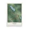 Map of Eupora, Mississippi, 12 x 18 inch unframed archival matte print