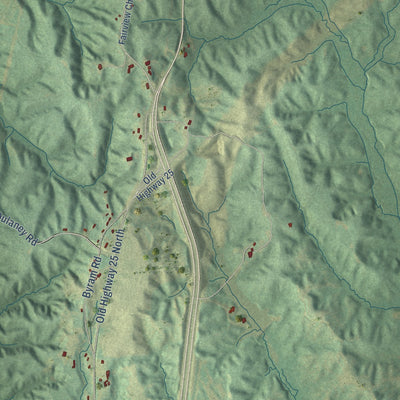 Close-up of the map of Fairview, Mississippi print showing street and building detail