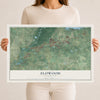 Map of Flowood, Mississippi, 12 x 18 inch unframed archival matte print