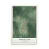 Map of French Camp, Mississippi, 12 x 18 inch unframed archival matte print