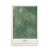 Map of Glen, Mississippi, 12 x 18 inch unframed archival matte print