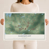 Map of Gluckstadt, Mississippi, 12 x 18 inch unframed archival matte print
