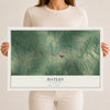 Map of Hatley, Mississippi, 12 x 18 inch unframed archival matte print