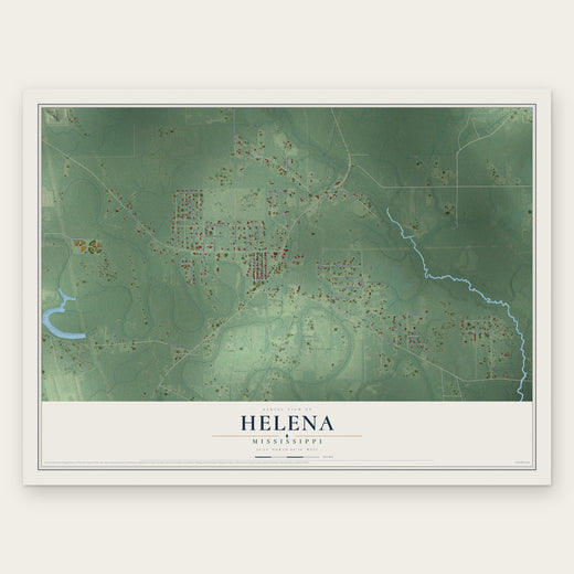 Helena, Mississippi map print, the full design