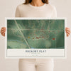 Map of Hickory Flat, Mississippi, 12 x 18 inch unframed archival matte print