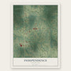 Independence, Mississippi map print, the full design