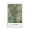 Map of Indianola, Mississippi, 12 x 18 inch unframed archival matte print
