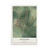 Map of Jonestown, Mississippi, 12 x 18 inch unframed archival matte print
