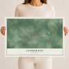 Map of Lumberton, Mississippi, 12 x 18 inch unframed archival matte print