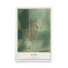 Map of Lyon, Mississippi, 12 x 18 inch unframed archival matte print