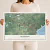 Map of Madison, Mississippi, 12 x 18 inch unframed archival matte print
