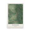 Map of Mantachie, Mississippi, 12 x 18 inch unframed archival matte print