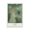 Map of Marks, Mississippi, 12 x 18 inch unframed archival matte print