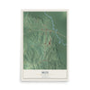 Map of Mize, Mississippi, 12 x 18 inch unframed archival matte print