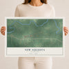 Map of New Augusta, Mississippi, 12 x 18 inch unframed archival matte print