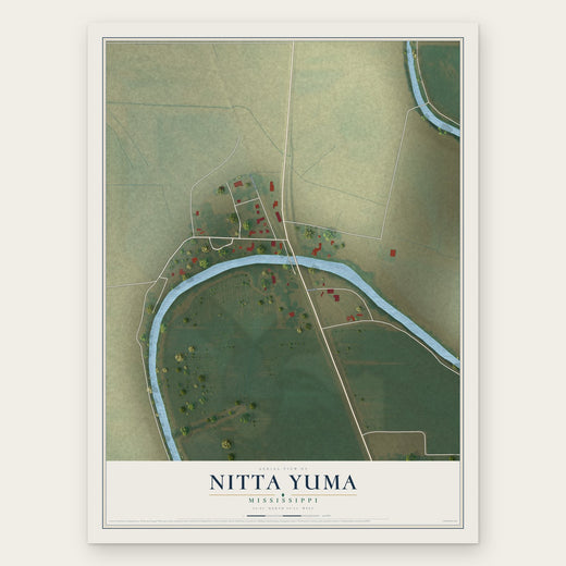 Nitta Yuma, Mississippi map print, the full design