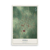 Map of Osyka, Mississippi, 12 x 18 inch unframed archival matte print