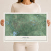 Map of Petal, Mississippi, 12 x 18 inch unframed archival matte print