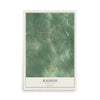 Map of Raleigh, Mississippi, 12 x 18 inch unframed archival matte print