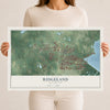 Map of Ridgeland, Mississippi, 12 x 18 inch unframed archival matte print