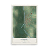 Map of Rosedale, Mississippi, 12 x 18 inch unframed archival matte print