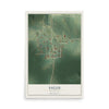 Map of Sallis, Mississippi, 12 x 18 inch unframed archival matte print