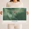 Map of Seminary, Mississippi, 12 x 18 inch unframed archival matte print