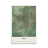 Map of Shaw, Mississippi, 12 x 18 inch unframed archival matte print
