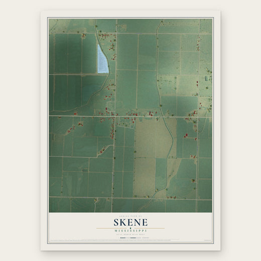 Skene, Mississippi map print, the full design