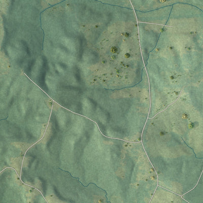 Close-up of the map of Standing Pine, Mississippi print showing street and building detail