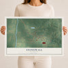 Map of Stonewall, Mississippi, 12 x 18 inch unframed archival matte print