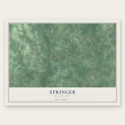 Stringer, Mississippi map print, the full design