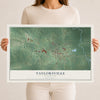 Map of Taylorsville, Mississippi, 12 x 18 inch unframed archival matte print