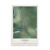 Map of Tchula, Mississippi, 12 x 18 inch unframed archival matte print