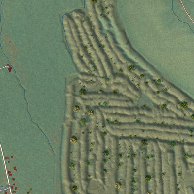 Close-up of the map of Alder, Montana print showing street and building detail