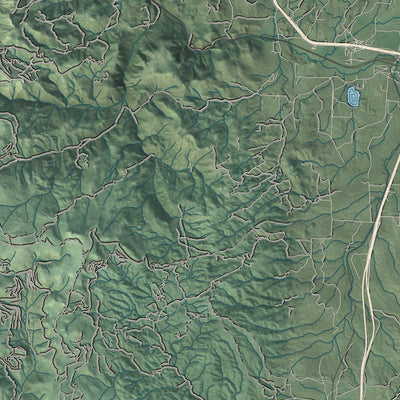 Second close-up of the map of Anaconda-Deer Lodge County, Montana print showing more streets and buildings