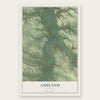Ashland, Montana map print, the full design